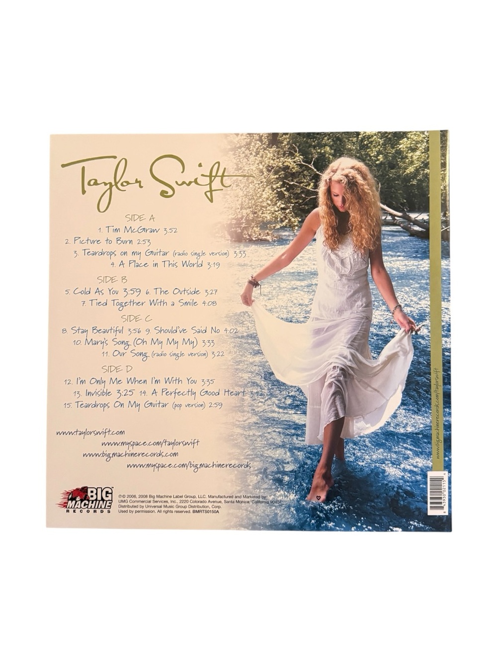 Taylor Swift by Taylor Swift 2LP Black Vinyl Self-Titled Debut 2008, Big Machine - Picture 3 of 10